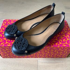 Tory Burch Black Flats